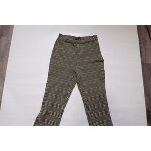 Urban Outfitters  green plaid, high waisted, flare pants size 6